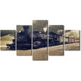 thumbnail image 1 of TISHIRON 5PCS Framed Steam TrainTheme Canvas Wall Art Set,50"x24" Air Smokey Steam Train Wall Canvas Art Decor, 1 of 7