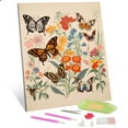 thumbnail image 1 of TISHIRON Butterflies and Flowers Diamond Art Painting Kit, 1 of 7