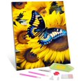 thumbnail image 1 of TISHIRON Diamond Art Painting Kits,12x16 inch 5D DIY Butterfly and Sunflower Diamond Art Crafts Kit for Adults and Kids Beginners, 1 of 7