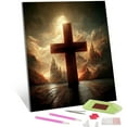 thumbnail image 1 of TISHIRON Diamond Art Painting Kits,12x16 inch 5D DIY Christian Cross Diamond Art Crafts Kit for Adults and Kids Beginners, 1 of 6