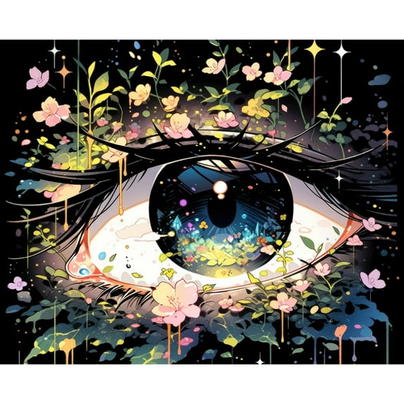 TISHIRON Diamond Art Painting Kits,12x16 inch 5D DIY Eyes Diamond Art Crafts Kit for Adults and Kids Beginners