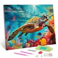 thumbnail image 1 of TISHIRON Diamond Art Painting Kits,12x16 inch 5D DIY Sea Turtles Diamond Art Crafts Kit for Adults and Kids Beginners, 1 of 6