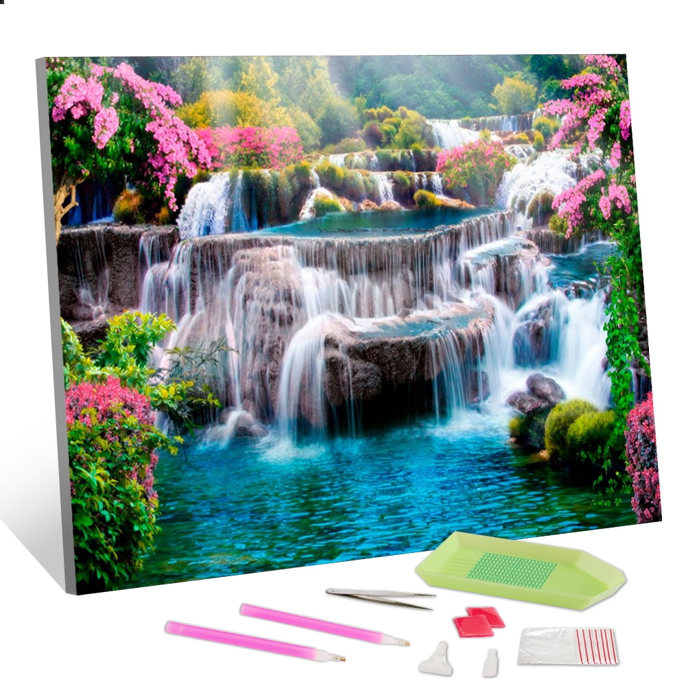 6 Pack DIY 5D Diamond Painting Kit for Adults, Complete Diamond Painting,  Diamond Painting Art, Wall Decor, Waterfall Scenery 12x16