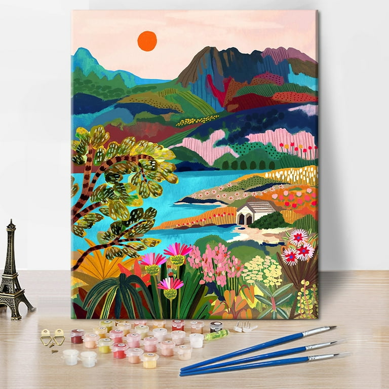 DIY Scenery Oil Painting Paint by Numbers Canvas Wall Art