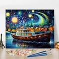 thumbnail image 1 of TISHIRON Paint by Numbers for Adults,16x20 inch Canvas Wall Art Colorful Boat Oil Painting by Numbers Kit for Home Wall Decor (Frameless), 1 of 5