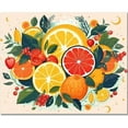 thumbnail image 1 of TISHIRON Paint by Numbers for Adults,16x20 inch Canvas Wall Art Lemon and Grapefruit Oil Painting by Numbers Kit for Home Wall Decor (Frameless), 1 of 6