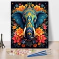 thumbnail image 1 of TISHIRON Paint by Numbers for Adults,16x20 inch Canvas Wall Art Majestic Elephants Oil Painting by Numbers Kit for Home Wall Decor (Frameless), 1 of 6