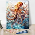 thumbnail image 1 of TISHIRON Paint by Numbers for Adults,16x20 inch Canvas Wall Art Sea Octopus Oil Painting by Numbers Kit for Home Wall Decor (Frameless), 1 of 6