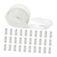 thumbnail image 1 of TISHITA 10 Meter Curtain Heading Pleat Tape Accessory 71mm Width with 30 Metal Hooks, 1 of 8