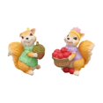 thumbnail image 1 of TISHITA 2 Pieces Squirrel Figurines Animal Statue Cute Home Decor Squirrel Statue Squirrel Sculpture for Desktop Bookshelf Decoration C, 1 of 8
