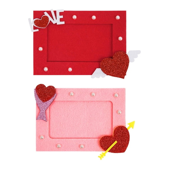 TISHITA 2 Pieces Valentine's Day Photo Frame Picture Holder Love Crafts Collage Picture Frame Ornament for Qixi Festival Housewarming