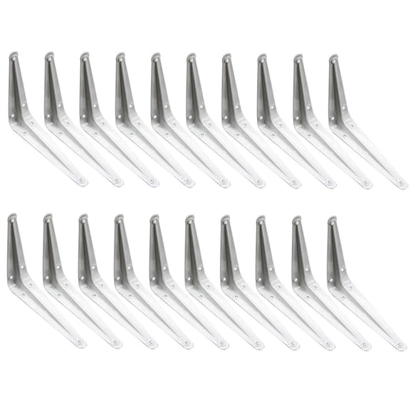 TISHITA 20 Pieces Metal Wall Angle Floating Shelf Brackets Corner Shelving Support Bracket, including Screws , 3x4inch