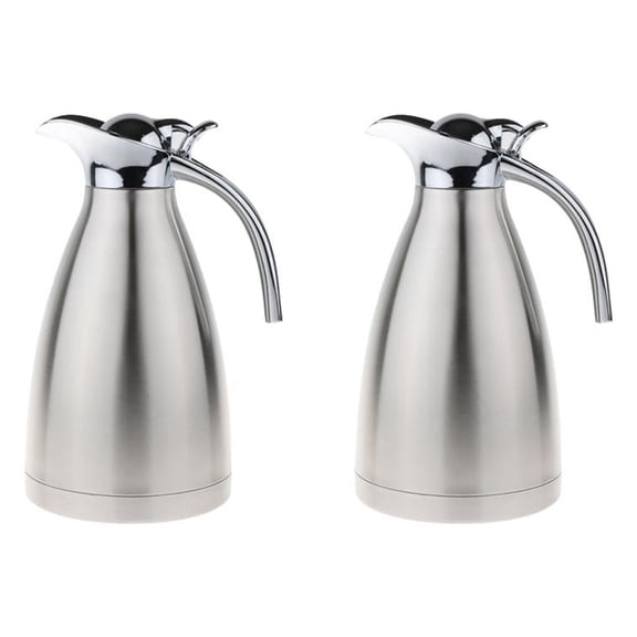 TISHITA 2pcs 1.5L Stainless Steel Flasks - Vacuum Jug with Non-slip Bottom Vacuum Coffee Pot for Tea / Water / Milk
