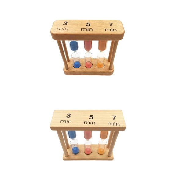 TISHITA 2x Hourglass glass 3/5/7Mins Clock Playing Games Kitchen