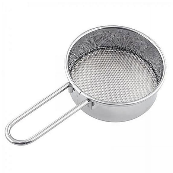 TISHITA 2xFlour Sifter Flour Sifter Drainer 40 Fine Mesh Strainers Baking Tools Stainless Steel Strainer Small Strainer for Tea Baking , , 2 Pcs