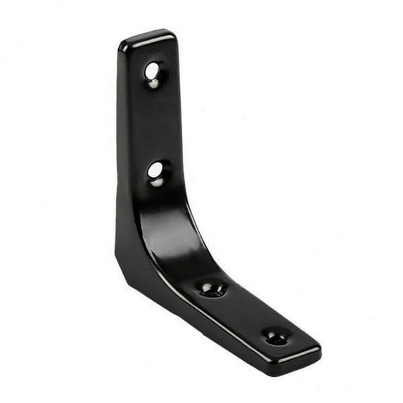 TISHITA 2xHeavy Duty Shelf Bracket Wall Hanging Shelve L Shaped Brackets Black 3Inch , Black 3Inch, 3 Pcs