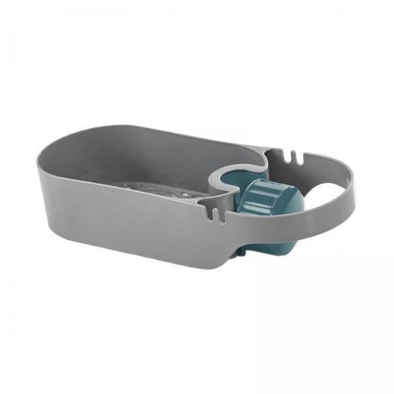 TISHITA 2xSponge Holder Over Faucet Kitchen Sink Organizer Save Space Shower Shelf Easy to Install Easy to Clean Faucet Drainage Shelf for Shower Soap , Gray, 2 Pcs