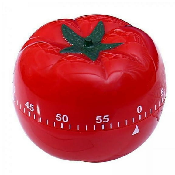 TISHITA 2xTomato Kitchen Cooking Timer Mechanical Count Down Reminder for Cooking Work , Red, 2 Pcs