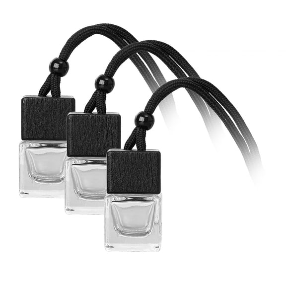 TISHITA 3 Pieces Car Diffuser Bottles Empty 8ml Auto Pendants Office Home Decor Auto Interior Accessories Hanging Car Perfume Bottles transparent