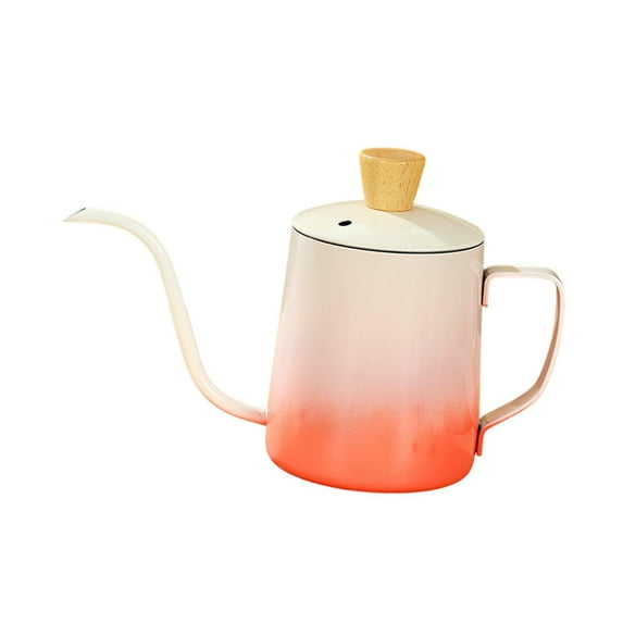 TISHITA 350ml Gooseneck Pour over Coffee Kettle Stainless Steel for Baristas Sturdy Ergonomic Handle 2.8x3.2inch Versatile Tea Kettle Gradient Red