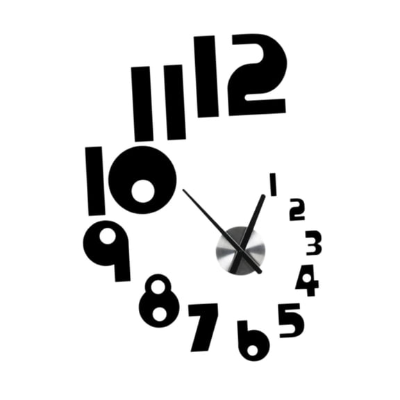 TISHITA 3D DIY Wall Clock Wall Stickers Creative Decorative Stylish Arabic Numbers Decor Art for Hotel Office Home Study Room Kitchen
