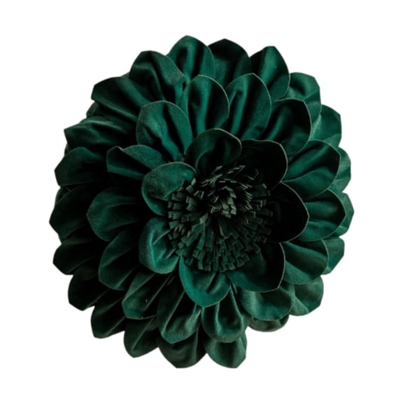 TISHITA 3D Flower Throw Pillow Cover ,Xmas Cushion Floral Cover ,19.69 x19.69 inch Flowers Pillow Case for Festival ,Couch Decoration Green Round