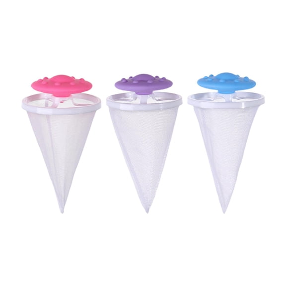 TISHITA 3Pcs Catchers for Laundry Washer Net Conical Household Professional Hair Cleaning Mesh Bags