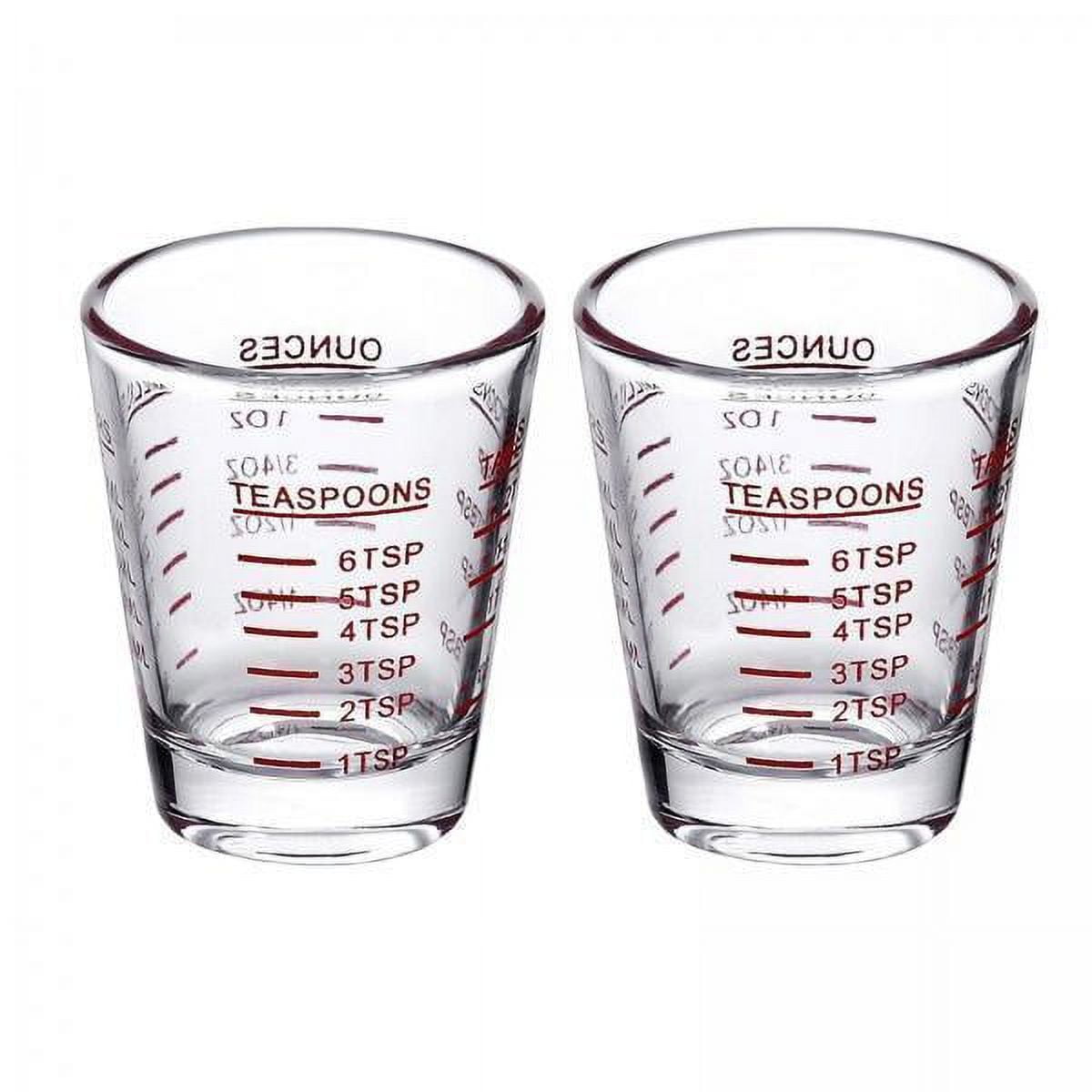 TISHITA 3x2Pcs Coffee Measuring Cup Mini Measuring Cups Clear for Party Home Bar
