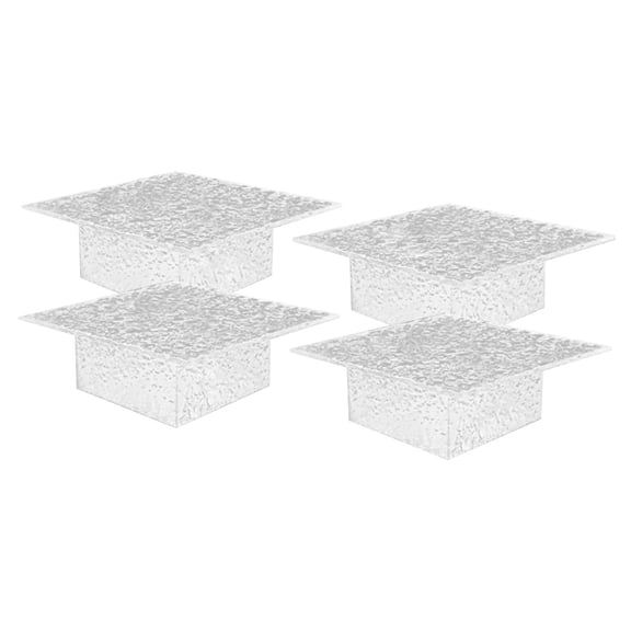 TISHITA 4 Pieces Acrylic Dessert Stand Cake Shop Display Stand with Bottom Food Riser for Food Action Figures Collectibles Collection