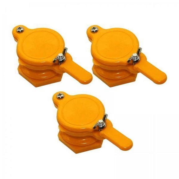 TISHITA 4x3 Pieces Honey Gate Valves Sturdy Beekeeping Tool for Garden Beekeepers Farm Yellow