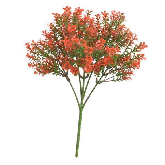 TISHITA 5x6 Branches 48 Twigs Fake Four Leaf Plant Home Garden Decor Red 5 Pcs