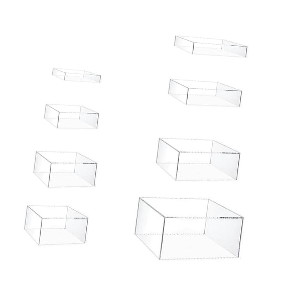 TISHITA 8 Pieces Acrylic Cupcake Stand Cake Display Riser Server Dessert Holder for Dessert Lipstick Weddings Baby Showers Spice Jars