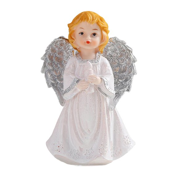 TISHITA Angel Figurine Art Craft Cute Resin Small Sculpture Girl Statue for Cabinet Centerpiece Desk Office Shelf B