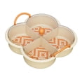 thumbnail image 1 of TISHITA Appetizer Platter Dried Fruit Tray Snack Serving Plate Dishes Candy and Nut Serving Platter for Cakes Home Table Dinner Table Orange Handle, 1 of 7