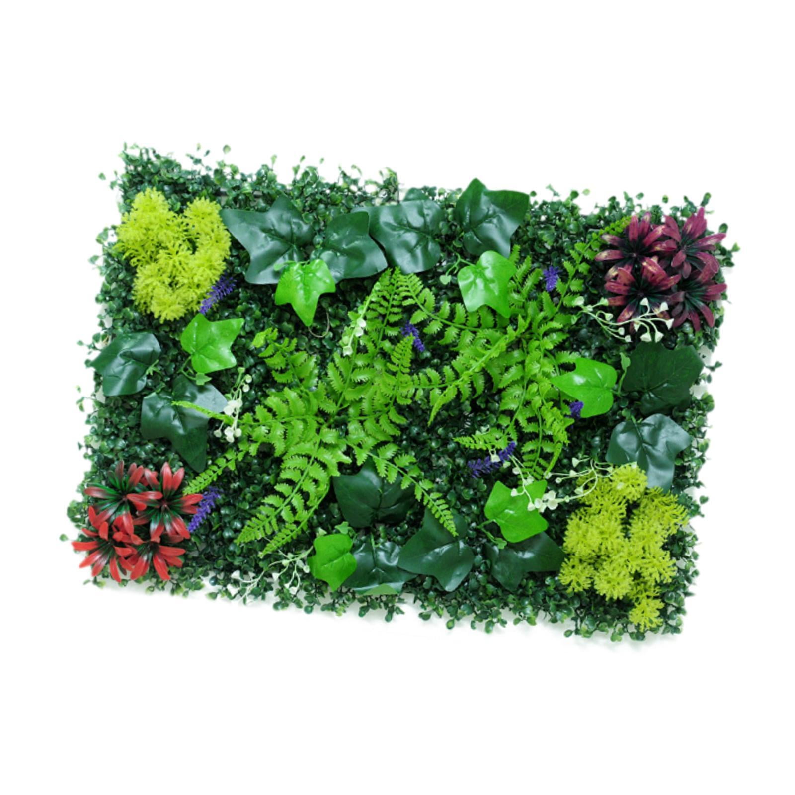 TISHITA Artificial Plant Wall Panel Fake Greenery Backdrop, Sun ...