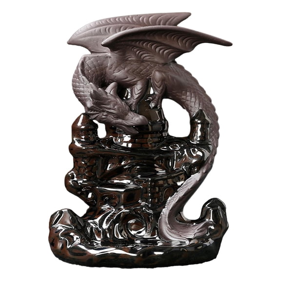 TISHITA Backflow Burner Dragon Backflow Holder Crafts Gift Home Decor Ceramic Statue for Meditation Home