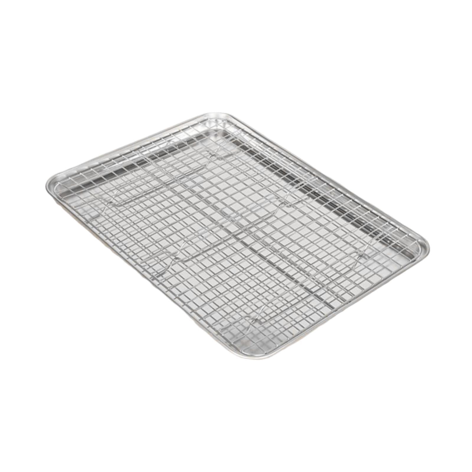 TISHITA Baking Sheet with Rack Baking Pan for Family Gatherings Barbecue Restaurants 40.5cmx30.5cmx2.5cm