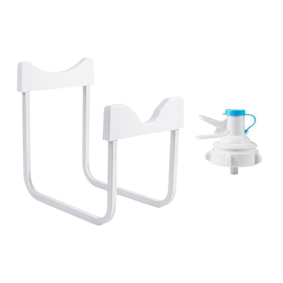 TISHITA Barreled Water Rack Bottle Jug Bracket Gallon Water Container Stand Dispenser Bottle Jug Stand Water Jug Stand for Countertop Height 29CM white