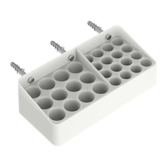 TISHITA Battery Storage Organizer Practical Container for Office Countertop Workshop White