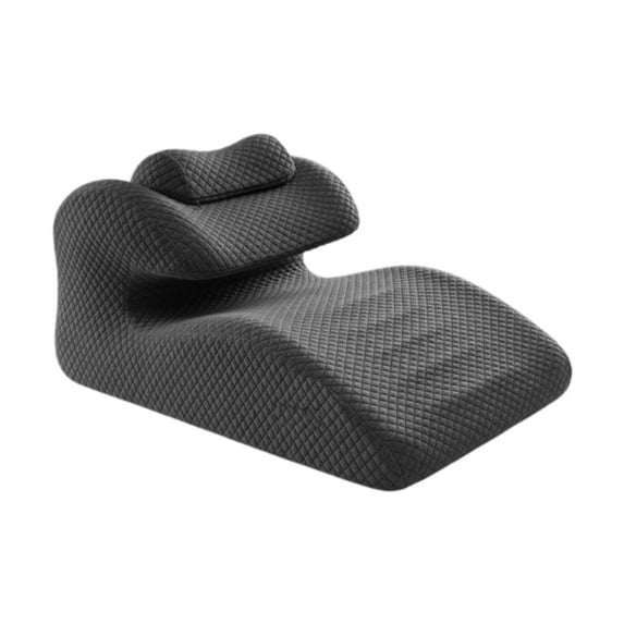 TISHITA Bed Wedge Pillows Easy to Clean, Breathable, Ergonomic Memory Foam for Sleeping And Lying Down, Neck Pillow Sitting And Reading Dark Gray