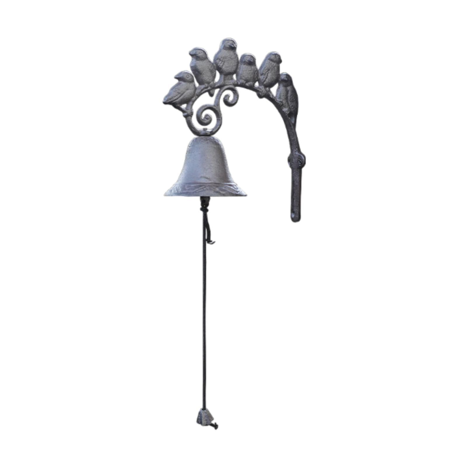 TISHITA Bird ,Cast Iron Six Little Birds Stand Branch Entry Door Bell