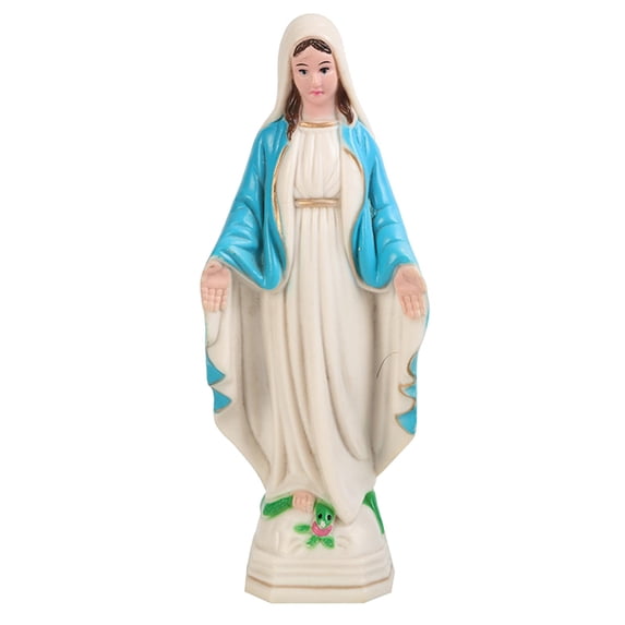 TISHITA Blessed Mother Mary Figurine Figure Nordic Decorative Home Decor Tabletop Gift for Mom Small Sculpture blue