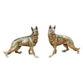 thumbnail image 1 of TISHITA Brass Dog Figurine Animals Brass Decor Dog Ornament Tea Pet Vintage Styles Dog Figurine for Bedroom Hotel Bookcase Book Shelf, 1 of 8