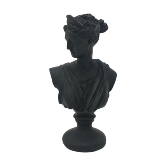 TISHITA Bust Statue Greek God Figurine Resin Sculpture Collectible Roman Mythology Head Craftsmanship Desktop Decoration Suitable for Sketch Practice Home Off Venus Black