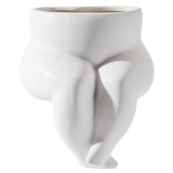 TISHITA Bust Tabletop Vase Butt Flower Planter Decorative Pot Body Dried Flower Holder Resin Sculpture Ornament Suitable for Living Room Desk Home Decoration