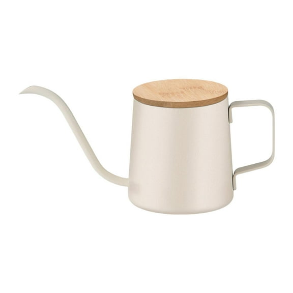 TISHITA Camping Coffee Pot Coffee Tea Pot 350ml Home Coffee Maker Boiling Water Cafe Fast Heating Narrow Drip Kettle Pour over Kettle beige
