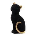 thumbnail image 1 of TISHITA Cat Statue Decorative Figurine Art Crafts Creative Collection Animal Sculpture Desktop Ornament for Office Fireplace New Year Black, 1 of 8