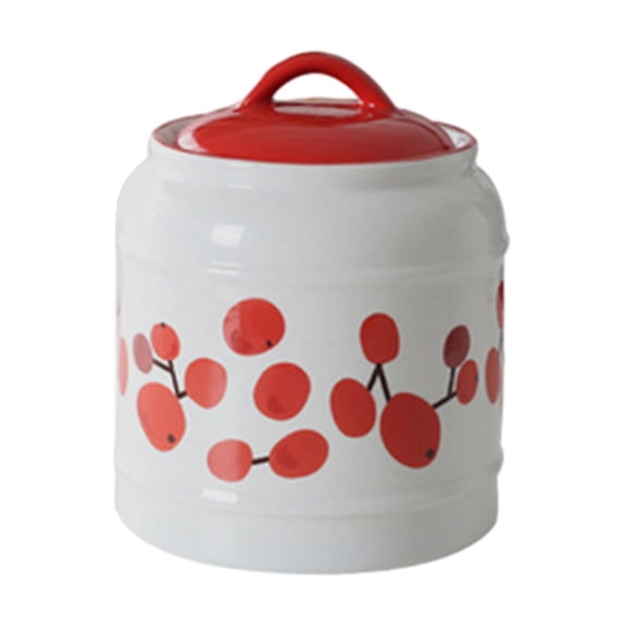 TISHITA Ceramic Food Jar Kitchen Canisters 2.5L Countertop Porcelain Tea Canister Decorative Jars for Grain Cereal Coffee Beans Spice