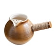 thumbnail image 1 of TISHITA Ceramic Teapot Tea Maker Porcelain Tea Pot with Rope Wrapped Handle for Tea Lovers Gift Home Outdoor Picnic Boiling Hot Water B 800ML, 1 of 8