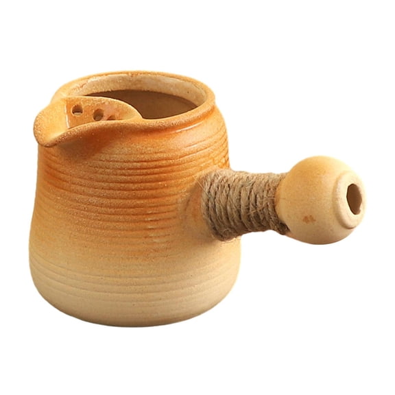 TISHITA Ceramic Teapot with Rope Wrapped Handle Blooming and Loose Tea Leaf Kettle Tea Maker with Tea Filter for Tea Lovers Gift Home B